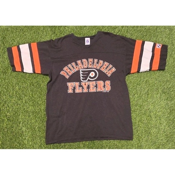 LOGO 7 Other - Vintage 90s Philadelphia Flyers Logo 7 Jersey T-Shirt Large NHL Single Stitch